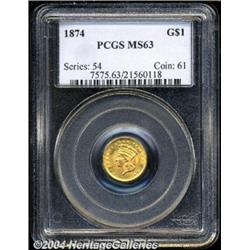 1874[G$1] MS63 PCGS.