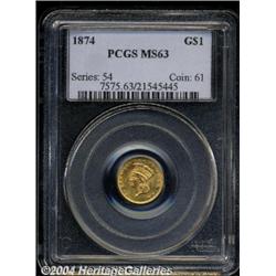 1874[G$1] MS63 PCGS.