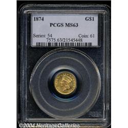 1874[G$1] MS63 PCGS.