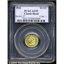1834[$2 1/2] AU55 PCGS.
