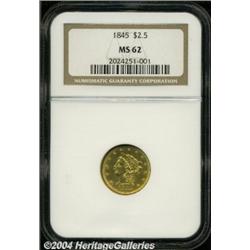 1845[$2 1/2] MS62 NGC.