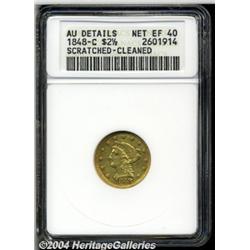 1848-C[$2 1/2]--Scratched, Cleaned--ANACS. AU Details, Net XF40.
