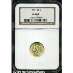 1851[$2 1/2] MS63 NGC.