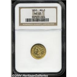 1852[$2 1/2] MS63 NGC.