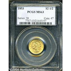 1853[$2 1/2] MS63 PCGS.