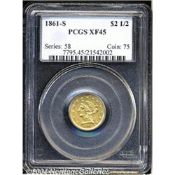 1861-S[$2 1/2] XF45 PCGS.