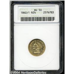 1862/1[$2 1/2] AU50 ANACS.