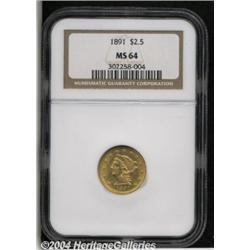 1891[$2 1/2] MS64 NGC.