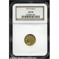 1911-D[$2 1/2] AU58 NGC.