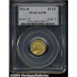 1911-D[$2 1/2] AU58 PCGS.