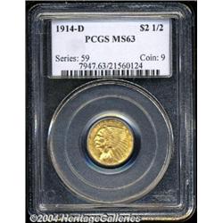 1914-D[$2 1/2] MS63 PCGS.