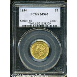 1854[$3] MS62 PCGS.