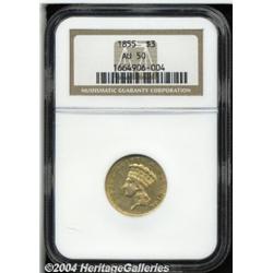 1855[$3] AU50 NGC.