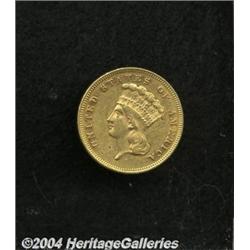 1860[$3] AU55 Cleaned Uncertified.