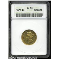 1872[$3] AU53 ANACS.