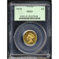 1878[$3] MS61 PCGS.