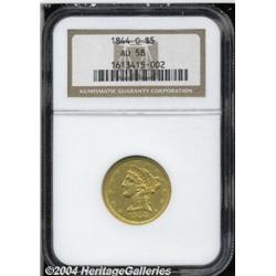1844-O[$5] AU58 NGC.
