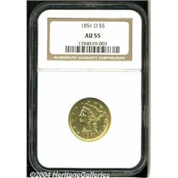 1851-O[$5] AU55 NGC.