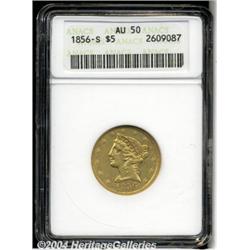 1856-S[$5] AU50 ANACS.