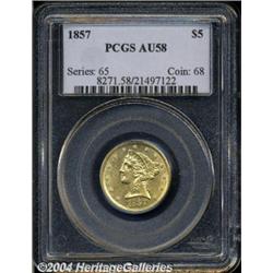1857[$5] AU58 PCGS.