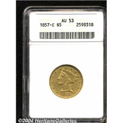 1857-C[$5] AU53 ANACS.
