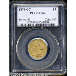 1870-CC[$5] Good 6 PCGS.