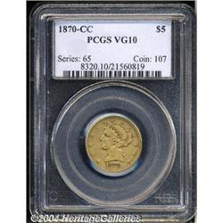 1870-CC[$5] VG10 PCGS.