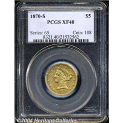 1870-S[$5] XF40 PCGS.