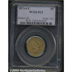 1873-CC[$5] Fine 12 PCGS.