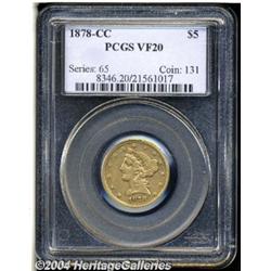 1878-CC[$5] VF20 PCGS.