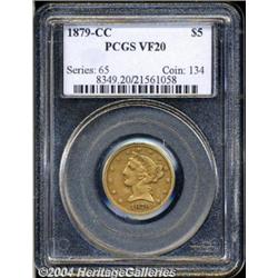 1879-CC[$5] VF20 PCGS.