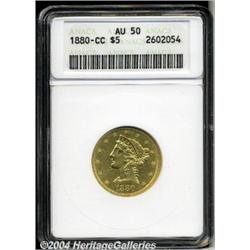 1880-CC[$5] AU50 ANACS.