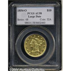 1854-O[$10] Large Date AU58 PCGS.