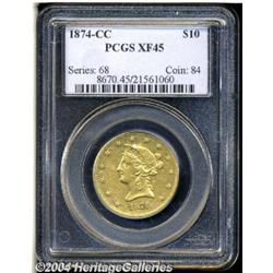 1874-CC[$10] XF45 PCGS.