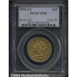 1876-CC[$10] VF30 PCGS.