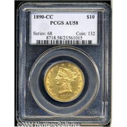 1890-CC[$10] AU58 PCGS.