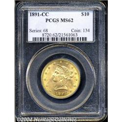 1891-CC[$10] MS62 PCGS.