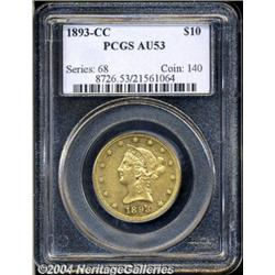 1893-CC[$10] AU53 PCGS.