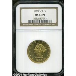 1893-O[$10] MS61 Prooflike NGC.
