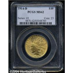 1914-D[$10] MS62 PCGS.