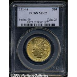 1914-S[$10] MS62 PCGS.