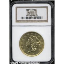 1851[$20] AU53 NGC.