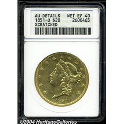 1851-O[$20]--Scratched--ANACS. AU Details, Net XF40.