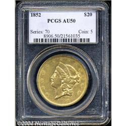 1852[$20] AU50 PCGS.