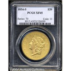 1854-S[$20] XF45 PCGS.