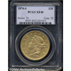 1870-S[$20] XF40 PCGS.
