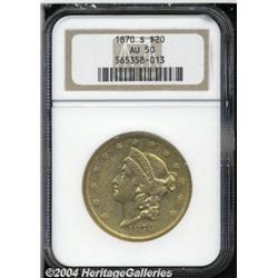 1870-S[$20] AU50 NGC.