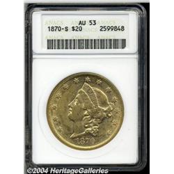 1870-S[$20] AU53 ANACS.