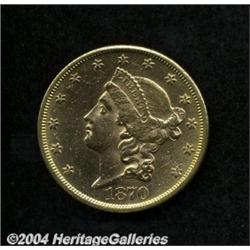 1870-S[$20] MS60 Lightly Cleaned Uncertified.