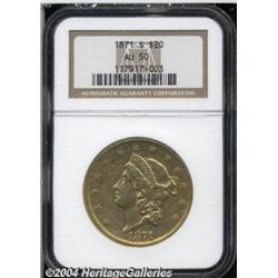 1871-S[$20] AU50 NGC.